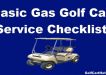 Gas Golf Cart Service Check List
